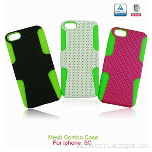 Mesh Combo 2-in-1 PC+Silicone Cover for Apple's iPhone 5C
